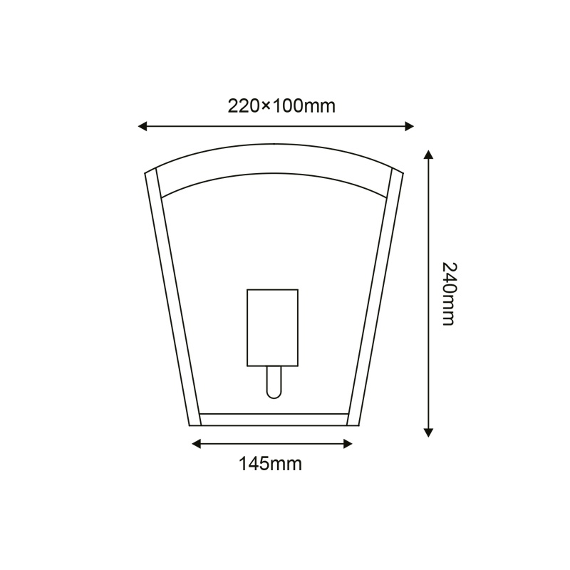 Aca Celia Επιτοίχιο Φωτιστικό Γκρι (CELIAV1WG)