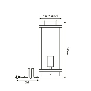 Aca Celia Φωτιστικό Δαπέδου Μαύρο (CELIA1FBK)