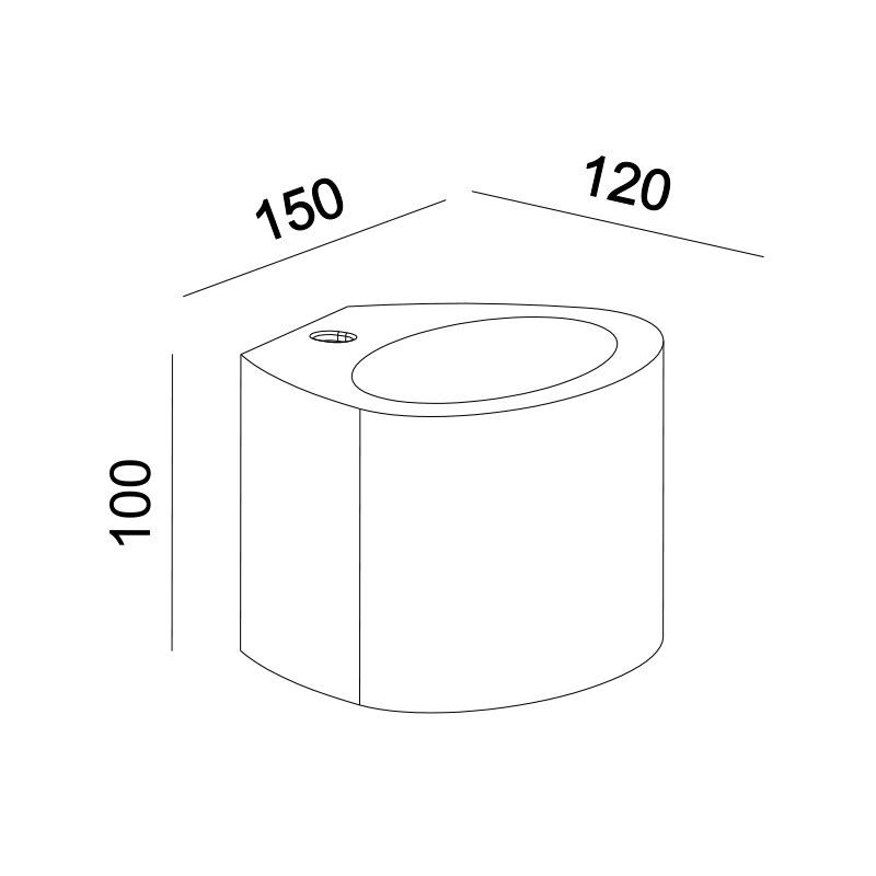 Aca Jaje Γύψινο Επιτοίχιο Φωτιστικό Up - Down (G85371W)