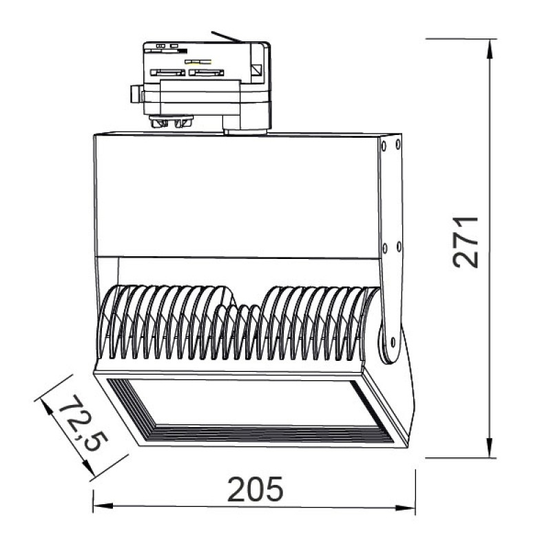 Aca Σποτ ράγας LED SMD 4 καλωδίων 45W 3000K Λευκό (VIENNE4530W4)
