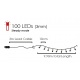 100 Led (3mm) Θερμά με Πράσινο Καλώδιο (100WWE44TGL)