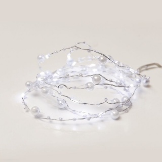20 Led (3mm) Λαμπάκια Pearl με Ασημί Καλώδιο Χαλκού (XSW20W2APEARL)