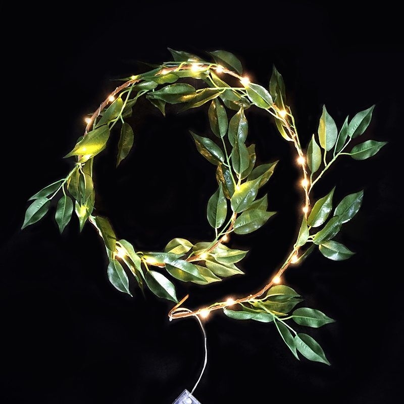 30 Led (3mm) Λαμπάκια Wreath με Διάφανο Καλώδιο (XWGLEAF302A)