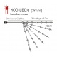 400 Led (3mm) RGB & Κίτρινα Λαμπάκια με Ασημί Καλώδιο Χαλκού & Πρόγραμμα (XSW400RGBYAF44)