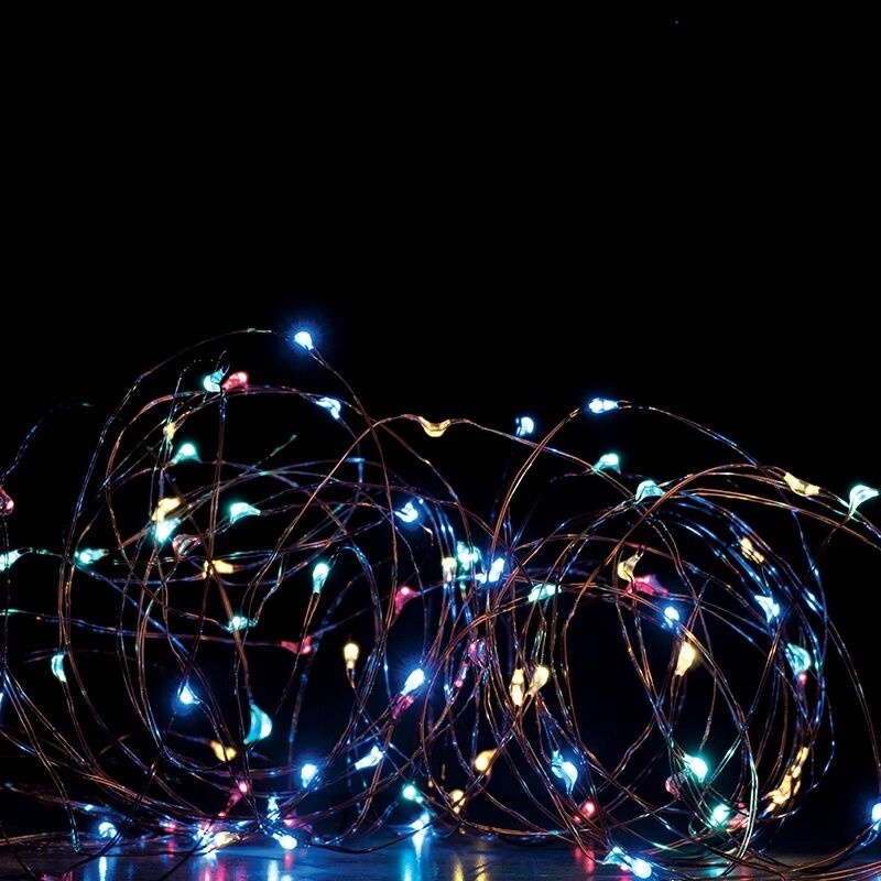 400 Led (3mm) RGB & Κίτρινα Λαμπάκια με Ασημί Καλώδιο Χαλκού & Πρόγραμμα (XSW400RGBYAF44)