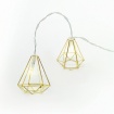 10 Led (5mm) Θερμά Λαμπάκια Diamond με Χρυσό Μέταλλο (FMGDIAM10WW2A)