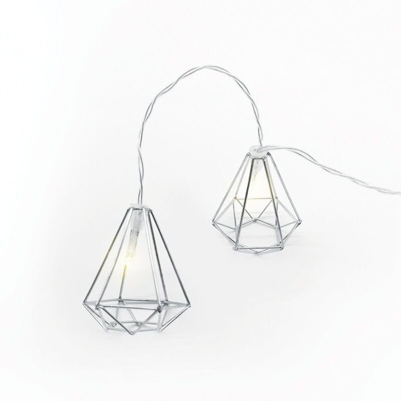 10 Led (5mm) Θερμά Λαμπάκια με Ασημί Μέταλλο (FMSDIAM10WW2A)