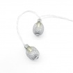 10 Led (5mm) Θερμά Λαμπάκια Pineapple με Ασημί Μέταλλο (FMSPEAR10WW2A)