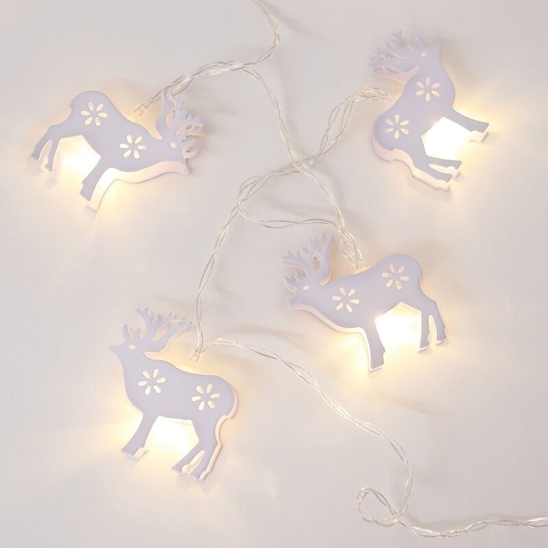 10 Led (5mm) Θερμά Λαμπάκια Metal Reindeer (XB10WW2A)