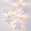 10 Led (5mm) Θερμά Λαμπάκια Metal Gingerbread (XC10WW2A)