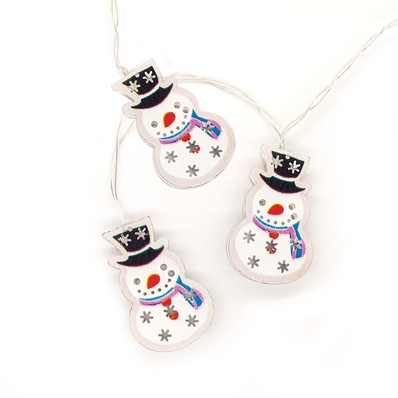 10 Led (5mm) Θερμά Λαμπάκια Metal Snowman (XMSNMAN102A)