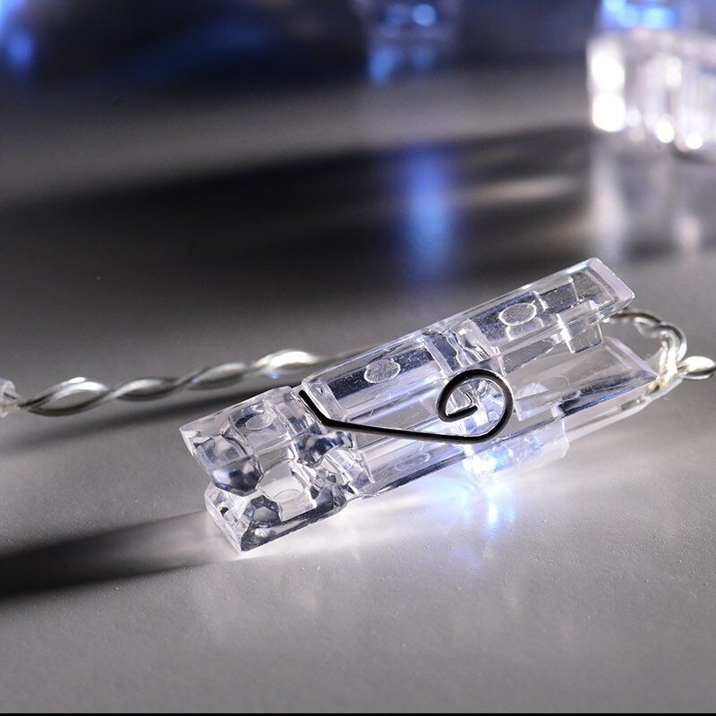 10 Led (5mm) Θερμά Λαμπάκια Plastic Clips (FCLIP10W2A)