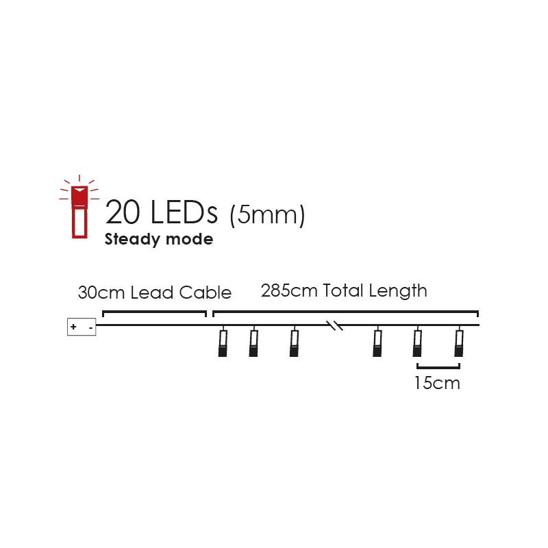 20 Led (5mm) Θερμά Λαμπάκια Woven Blue & White Balls (XR20WW2A)