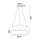 Aca Led Κρεμαστό Φωτιστικό 48W 3000K Λευκό (BR81LEDP60WH)