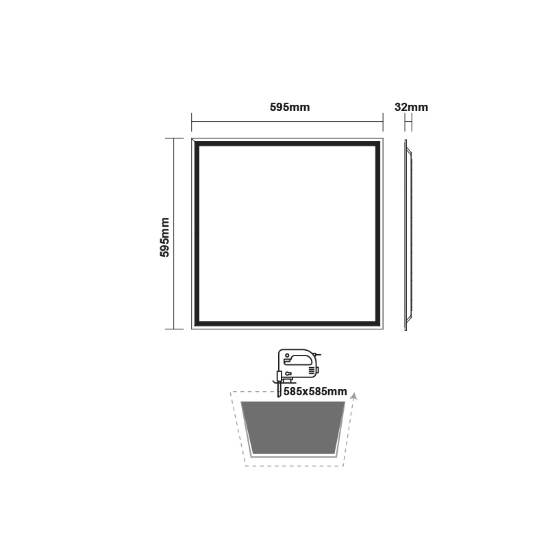 LED SMD panel PILO 40W 120° 3000K (PILO60604030)