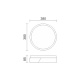 Spotlight Led Πλαφονιέρα 24W 3000K Ø38 (3214)