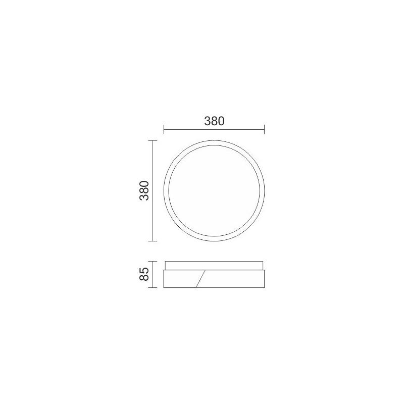 Spotlight Led Πλαφονιέρα 24W 3000K Ø38 (3214)