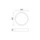 Spotlight Led Πλαφονιέρα 24W 3000K Ø40 (3204)