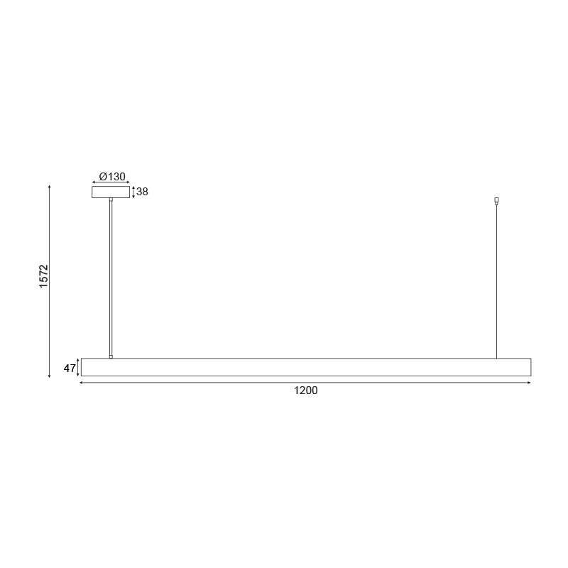 Aca Led Κρεμαστό Φωτιστικό 15W 3000K (MQ81PLED15120)