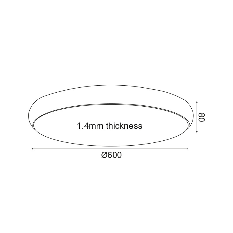 Aca Led Φωτιστικό Οροφής 54W 3000Κ Ø60 (V27LEDC60BK)