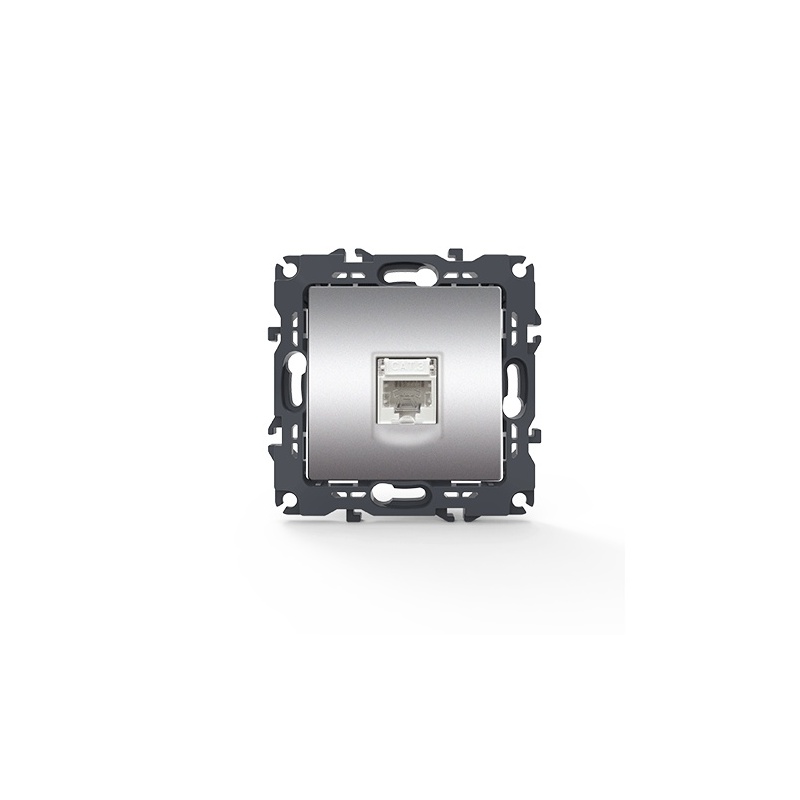 Acaelec Prime Πρίζα Τηλεφώνου RJ11 CAT3  Ματ Αλουμινίου (1000113003)