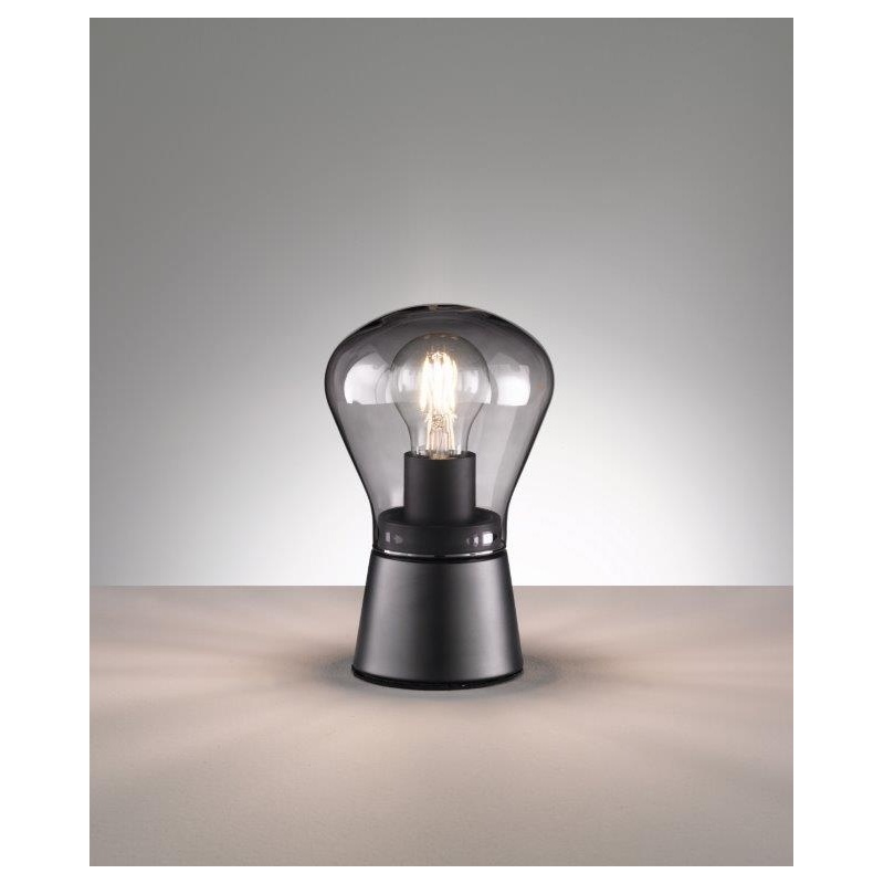 Fischer Honsel Επιτραπέζιο Φωτιστικό Caen Smoke-Μαύρο (50349)