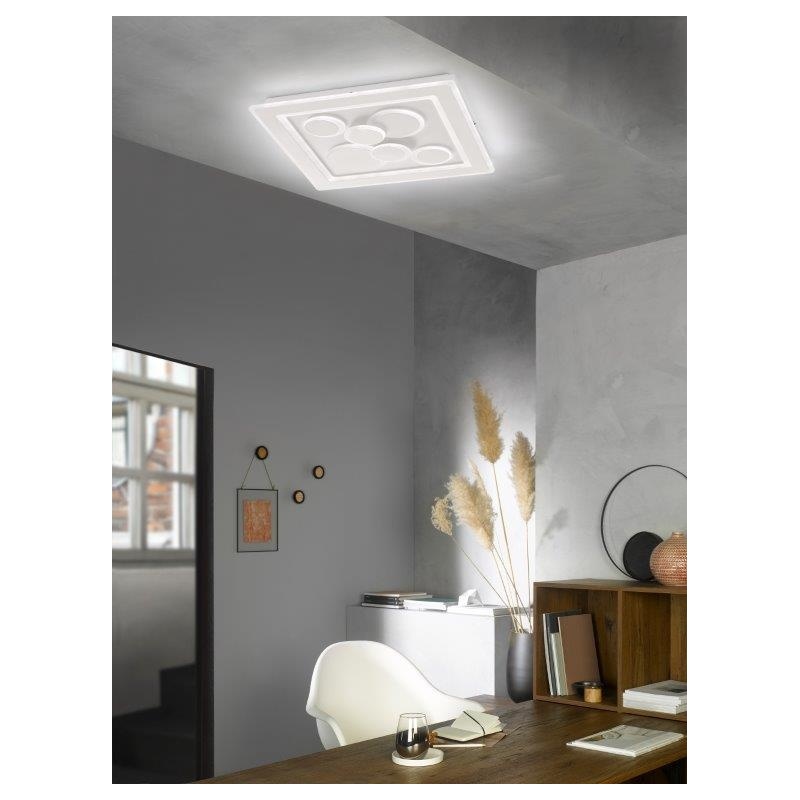 Fischer Honsel Led Πλαφονιέρα Φωτιστικό Οροφής Ratio Λευκό 50x50 (20132)