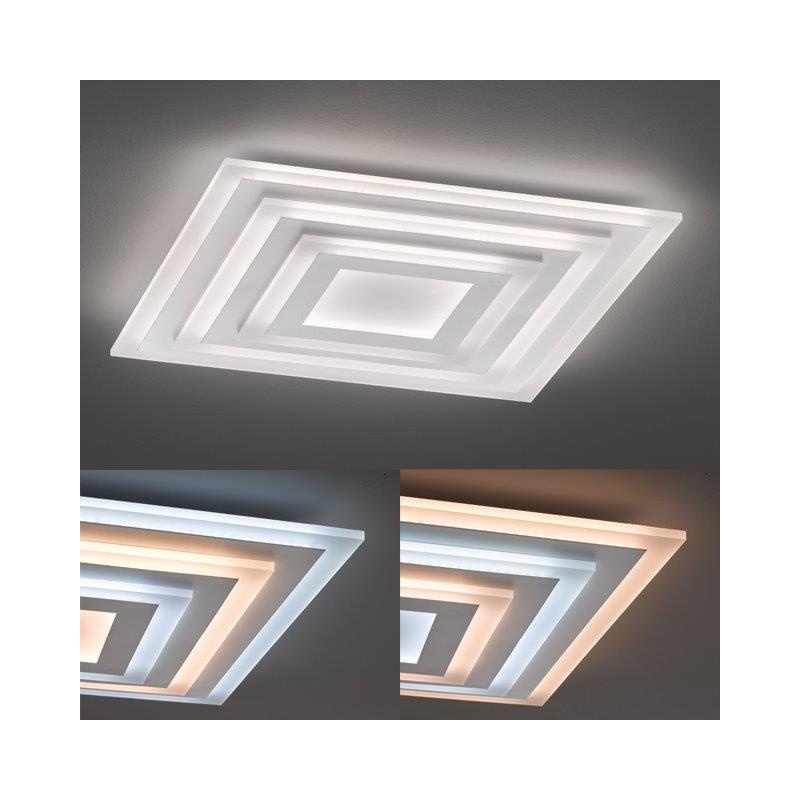Fischer Honsel Led Πλαφονιέρα Φωτιστικό Οροφής Gorden Λευκό 60x60 (20055)