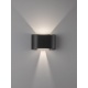 Fischer Honsel Led Απλίκα Φωτιστικό Τοίχου Wall Μαύρο Ματ IP44 18x9,5 (30262)