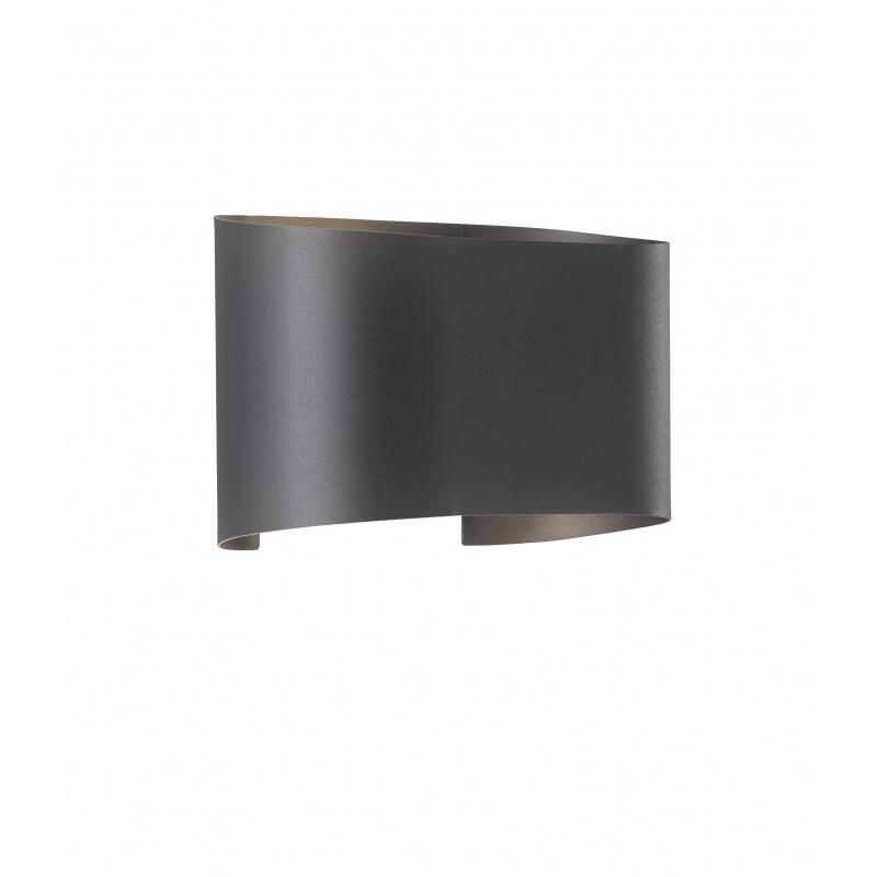Fischer Honsel Led Απλίκα Φωτιστικό Τοίχου Wall Μαύρο Ματ IP44 18x9,5 (30262)