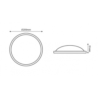 Aca LED SMD πλαφονιέρα Μαύρη 20W 4000Κ (DARIA2040B)