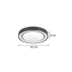 InLight Led Φωτιστικό Οροφής 27W Μαύρο (42179B)