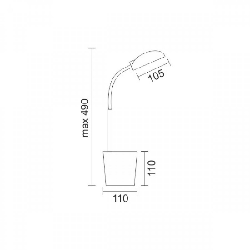 Spotlight Led Φωτιστικό Γραφείου 5W 4000K Λευκό (6320)