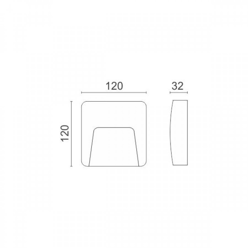 Spotlight Επιτοίχιο Led Φωτιστικό 3W 3000K Γκρι (7797)