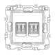 Acaelec Prime Διπλή Πρίζα Ηχείων με Κλιπ Ματ Ανθρακί (1000113605)