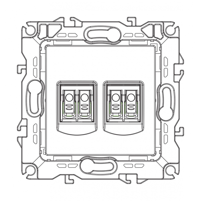 Acaelec Prime Διπλή Πρίζα Ηχείων με Κλιπ Ματ Ανθρακί (1000113605)
