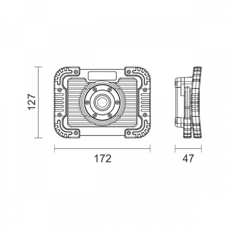 Spotlight Led Φορητός Προβολέας Μπαταρίας 10W 6000K (6265)