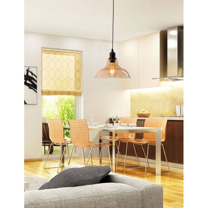 Arkolight Φωτιστικό μονόφωτο γυαλί μελί E27 Φ28 (Κ350-2/28)