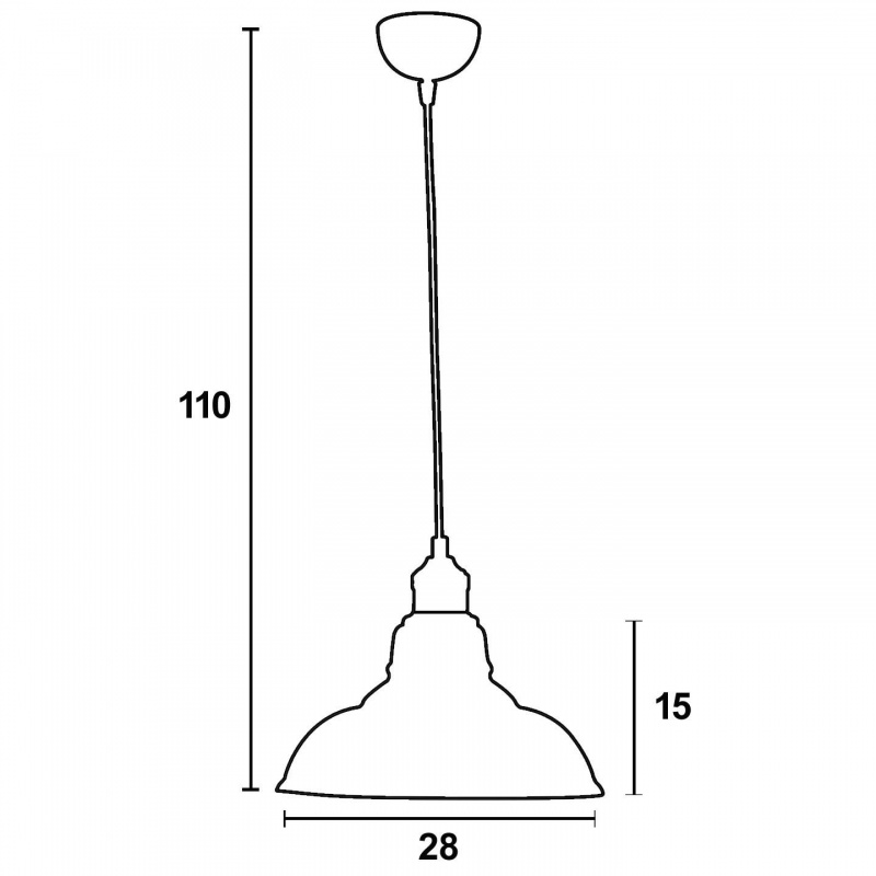 Arkolight Φωτιστικό μονόφωτο γυαλί μελί E27 Φ28 (Κ350-2/28)