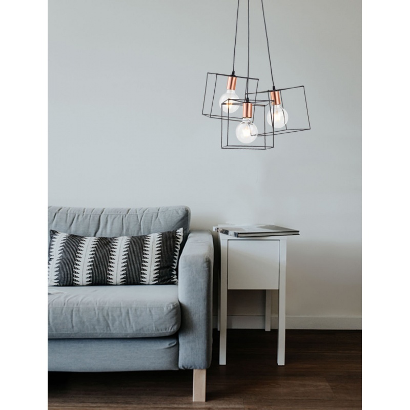 Arkolight Φωτιστικό Πολύφωτο 3Φ Μέταλλο μαύρο Ε27 (3160-3/20)