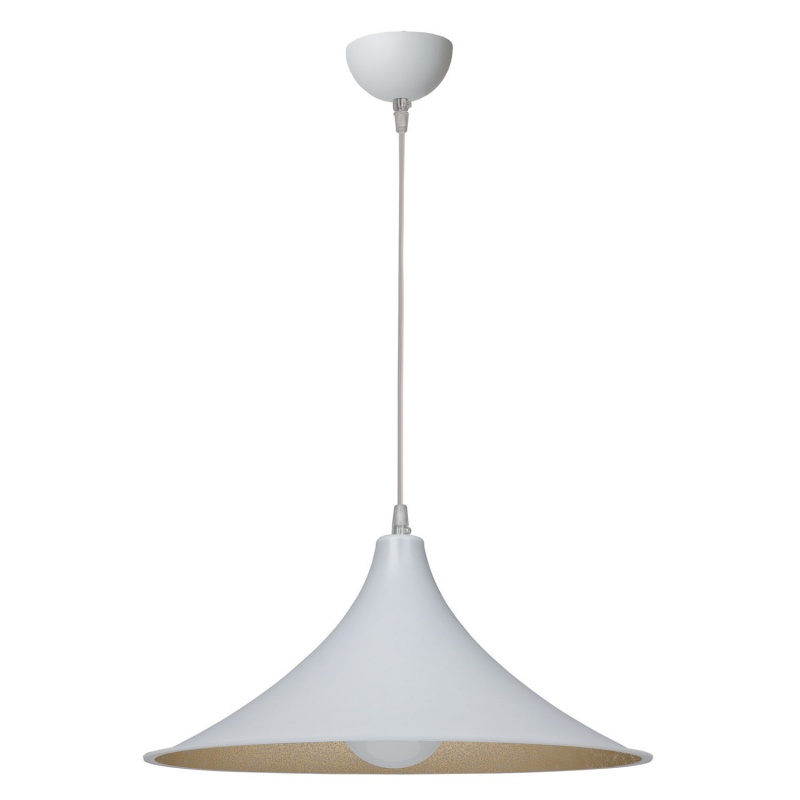 Arkolight Φωτιστικό μονόφωτο Plexiglass  λευκό-χρυσό Ε27 Φ42 (1130-62-01/42)
