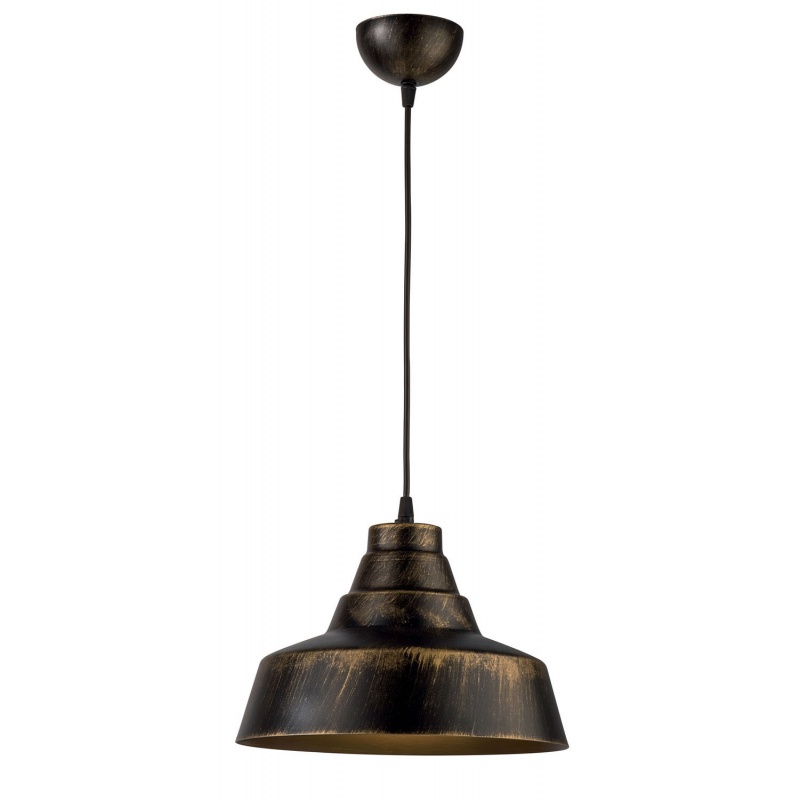 Arkolight Φωτιστικό μονόφωτο αλουμίνιο μαύρο-πατίνα χρυσή Ε27 Φ30 (240-24/30)