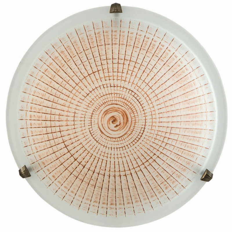Arkolight Φωτιστικό Πλαφονιέρα Γυαλί καφέ 2xΕ27 Φ40 (2126-2/2)