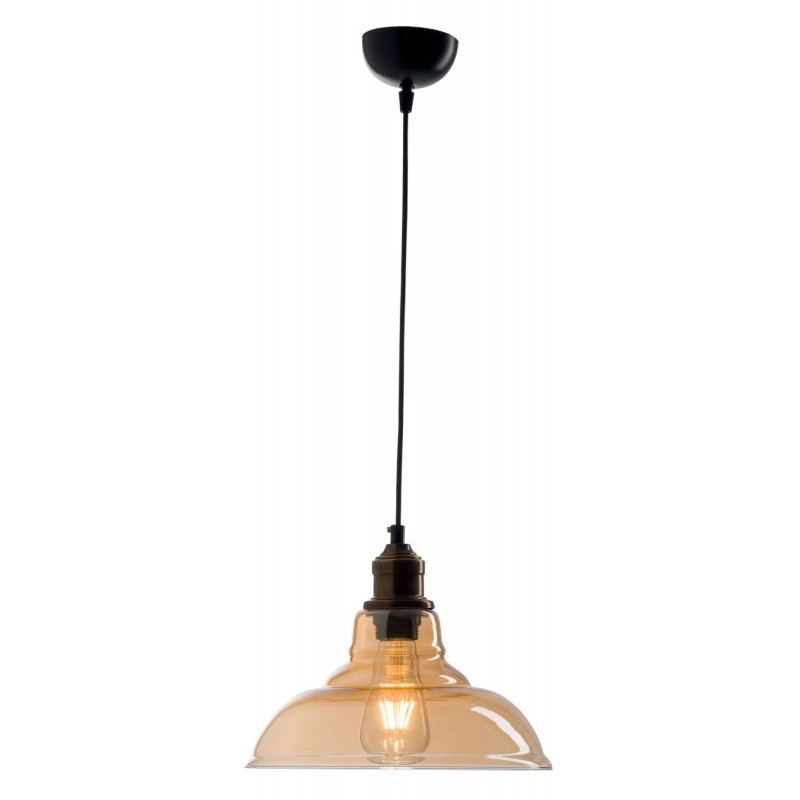 Arkolight Φωτιστικό μονόφωτο γυαλί μελί E27 Φ28 (Κ350-2/28)