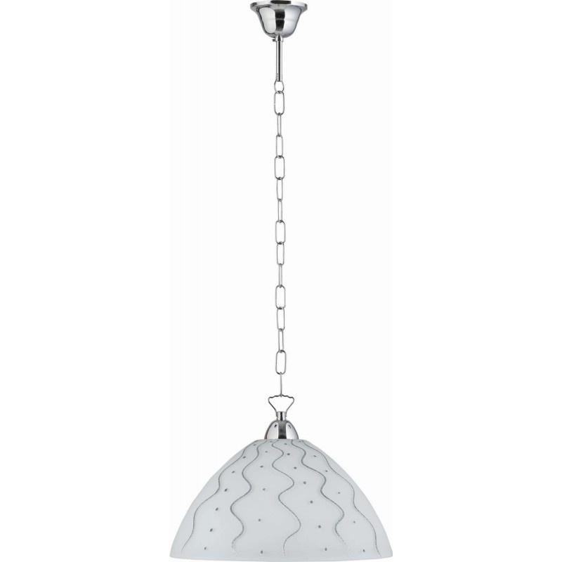 Arkolight Φωτιστικό μονόφωτο γυαλί ασημί Ε27 Φ36 (Β230-2/36)
