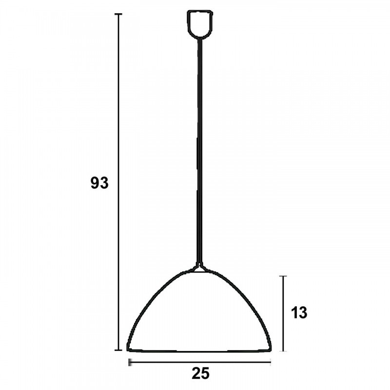 Arkolight Φωτιστικό μονόφωτο γυαλί μελί Ε27 Φ25 (Ρ1147-2/25)