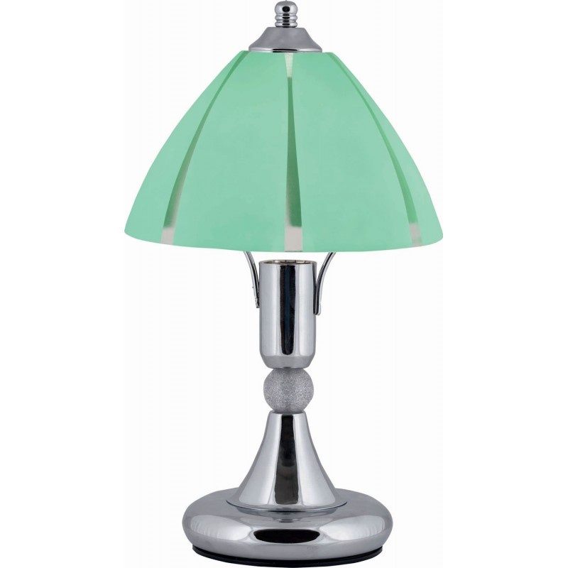 Arkolight Φωτιστικό Πορτατίφ μέταλλο νίκελ-γυαλί βεραμάν Ε14 (Π1147-4/18)