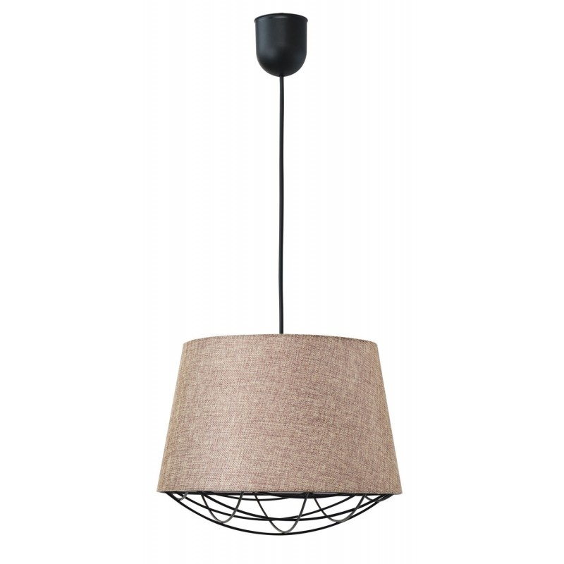 Arkolight Φωτιστικό μονόφωτο αμπαζούρ μόκα Ε27 Φ30 (Ρ421-3/30) [ΥΚ]