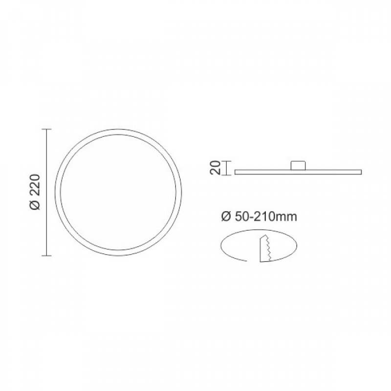 Spotlight LED SMD Adjustable panel 36W 140° 3000K (6442)