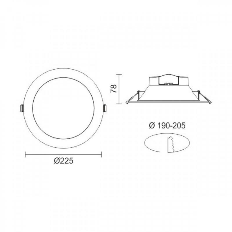 Spotlight LED SMD Smart WiFi Panel 24W 140° CCT (6511)